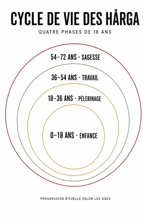 Schéma explicatif du cycle de vie des Hårga dans le film Midsommar explication