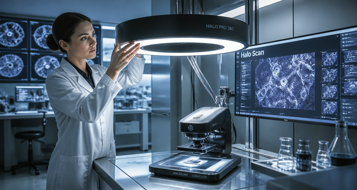 halo scan anneau lumineux scanner 3D laboratoire