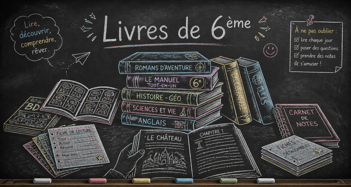 livre 6eme dessin craie tableau