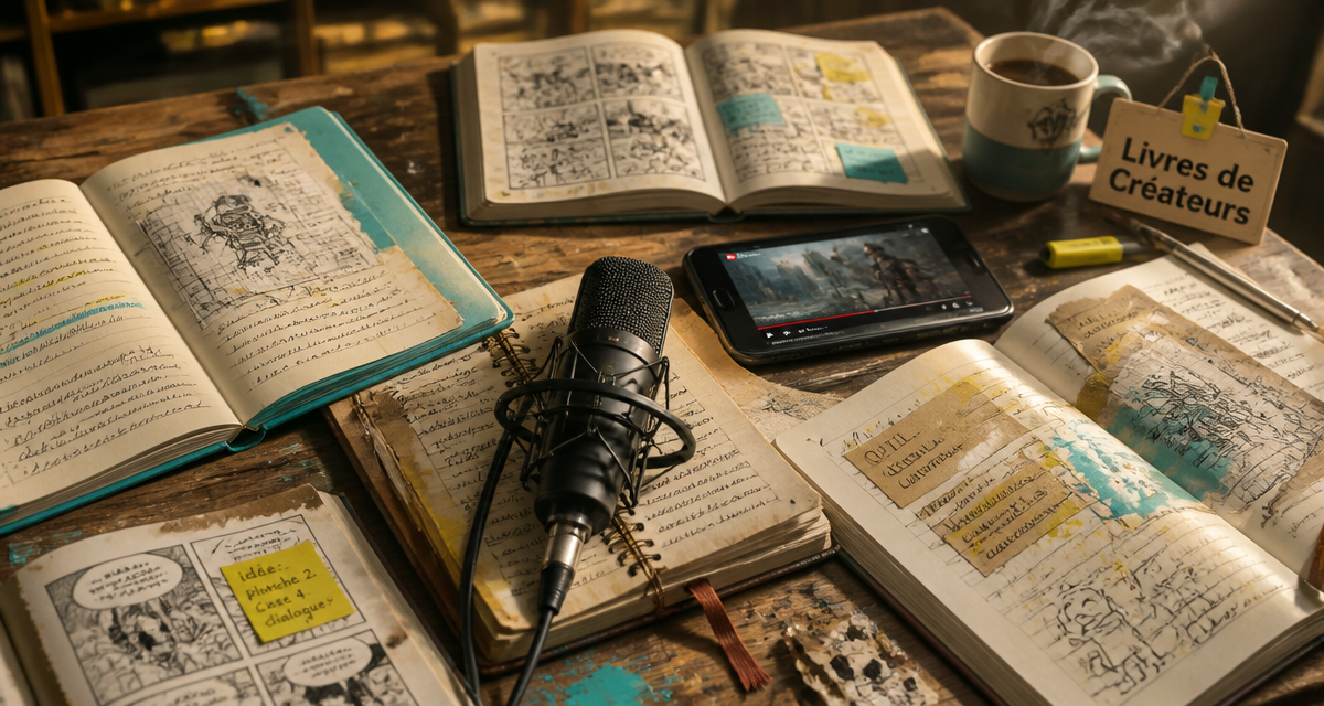 livre youtubeur ouvert micro carnet