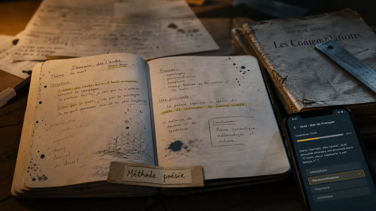 Bac de francais la poesie : méthode analyser poème