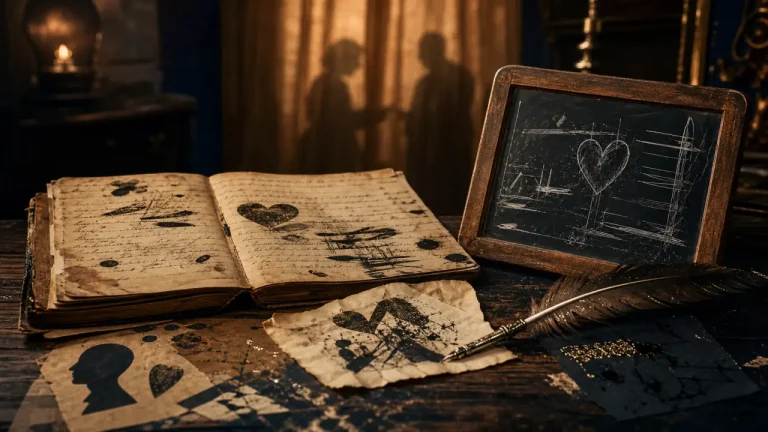 Les jeux du coeur et de la parole : manuscrit et parole sur table