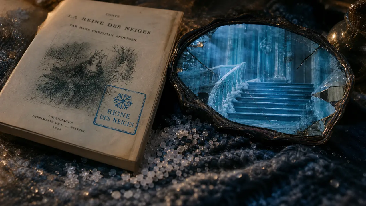 Reine des neiges histoire : miroir brisé et page de conte d’Andersen