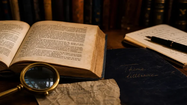 Thèmes littéraires : livre ouvert et méthodes de lecture