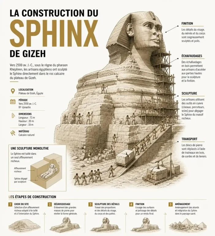 Construction d'un monument emblématique dans le jeu vidéo Pharaon